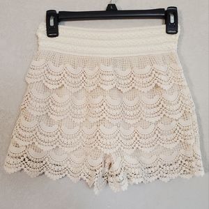 Ambiance Lace Crochet Shorts (S)